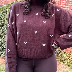 Hidden Mickey Cropped Sweater